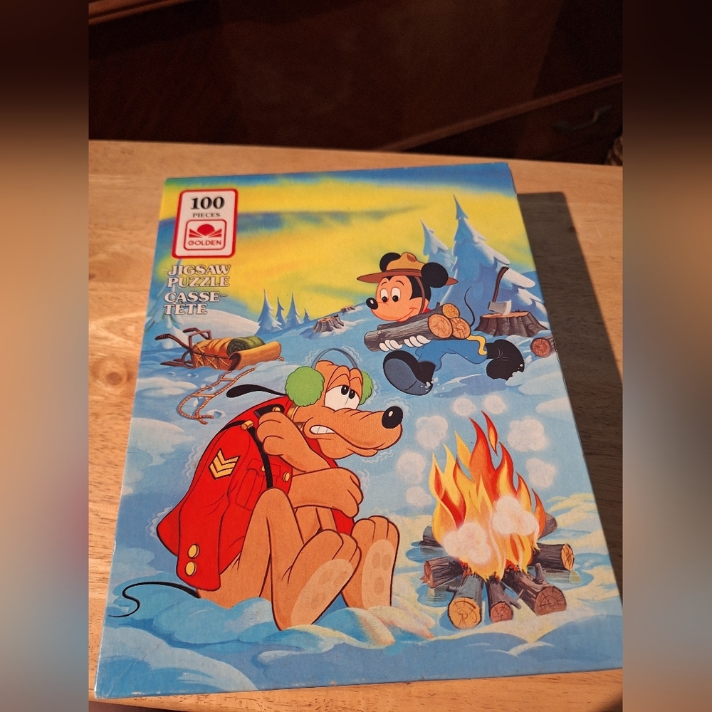 Vintage 1983 Walt Disney Productions Golden 100 Piece Puzzle